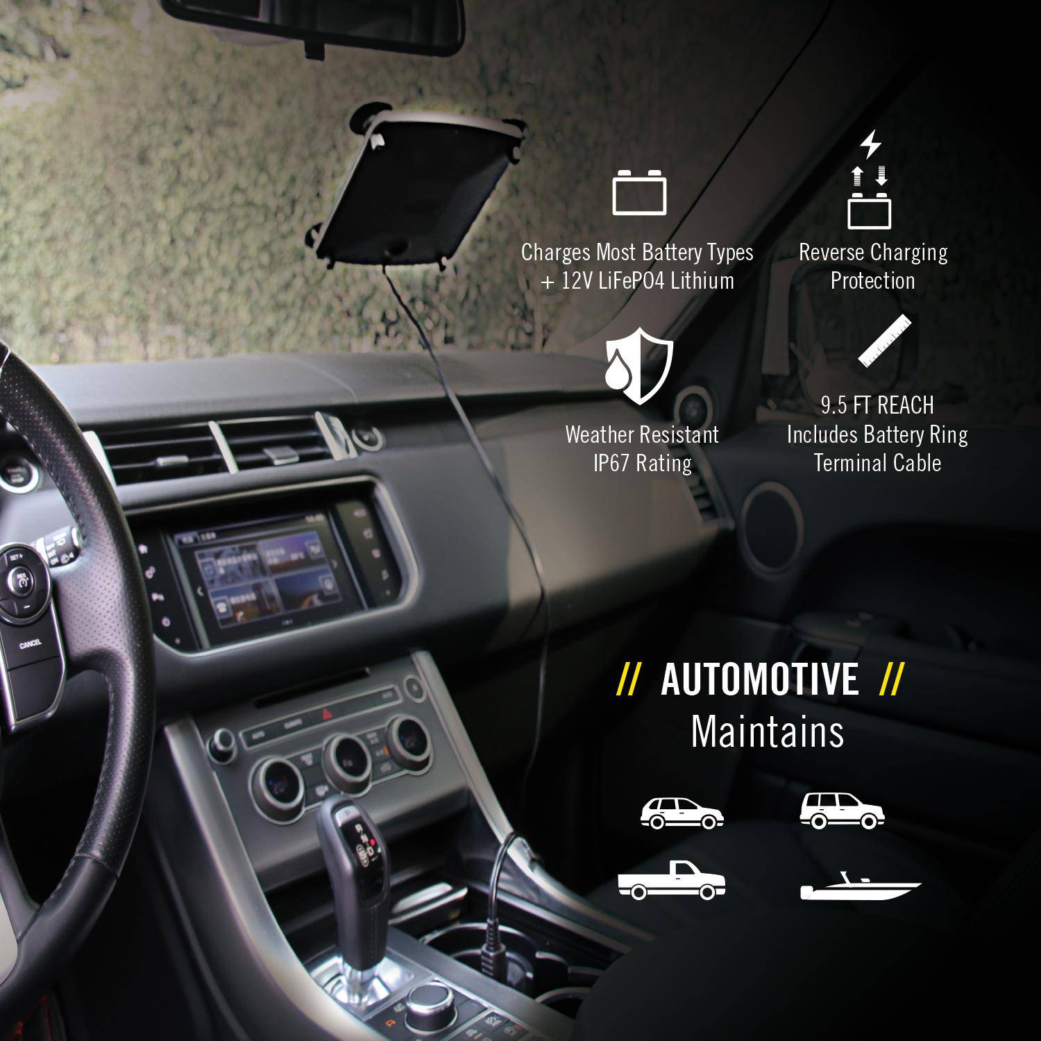 5 Watt Solar 12V Battery Charger with Handlebar Mount - Battery Tender®