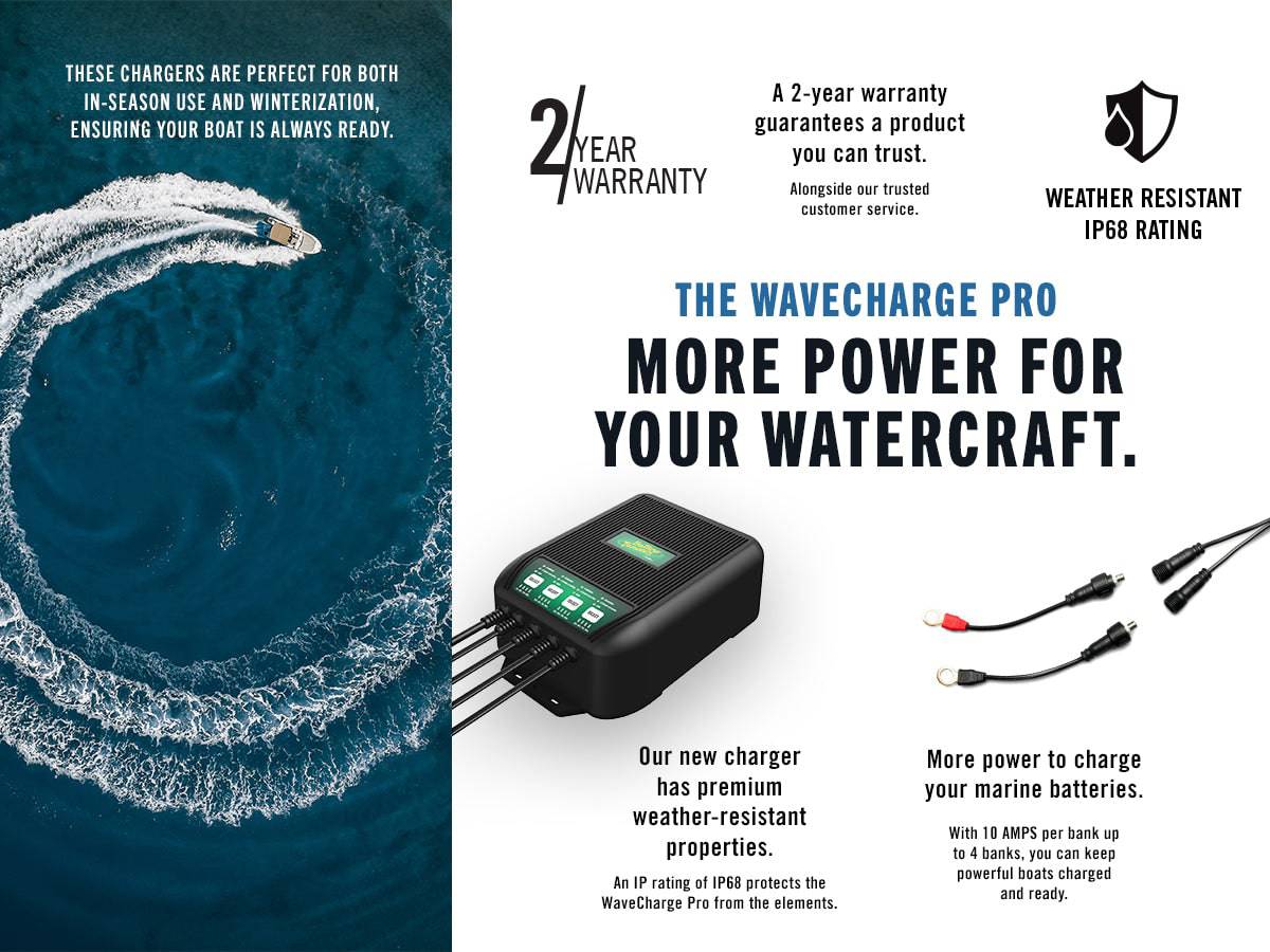 WaveCharge Pro 3-Bank 12V, 30 AMP Battery Charger - Battery Tender®
