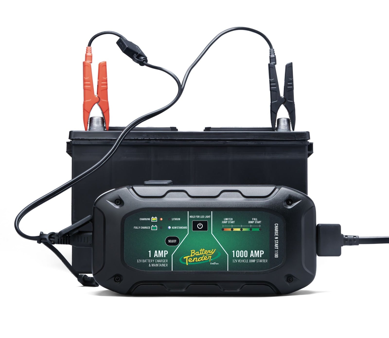 The Charge N Start 1100 - 1 AMP Battery Charger & 1000 AMP Jump Starter