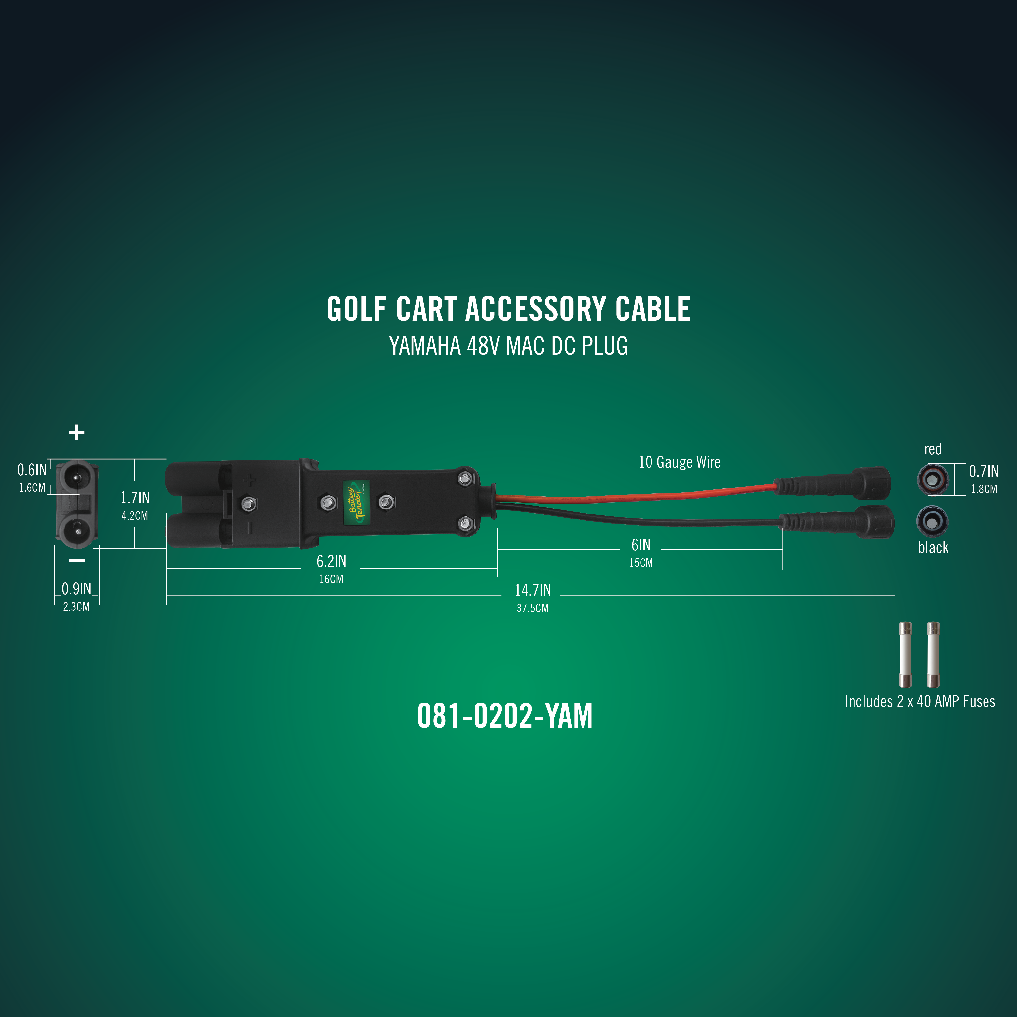 PowerPlus 48V MAC DC Plug - Yamaha G19/G22/G29 - Battery Tender®
