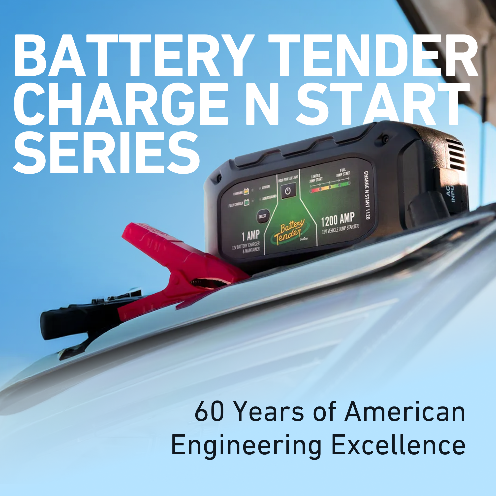 Charge N Start 4120 4 AMP Battery Charger & 1200 AMP Jump Starter - Battery Tender®