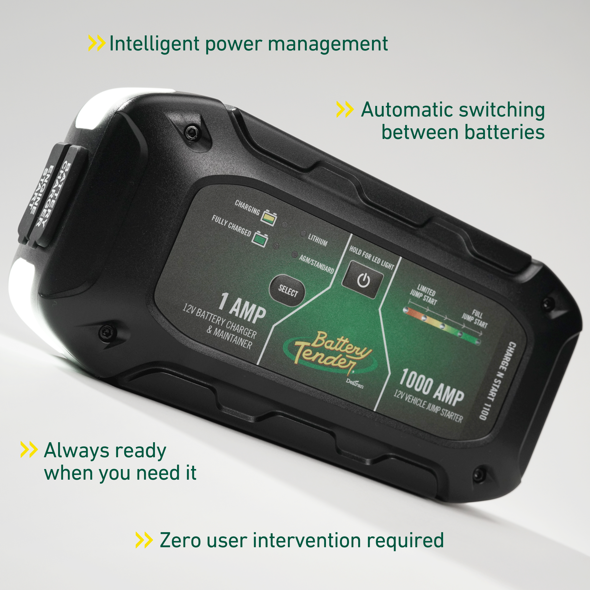 Charge N Start 1100 1 AMP Battery Charger & 1000 AMP Jump Starter - Battery Tender®